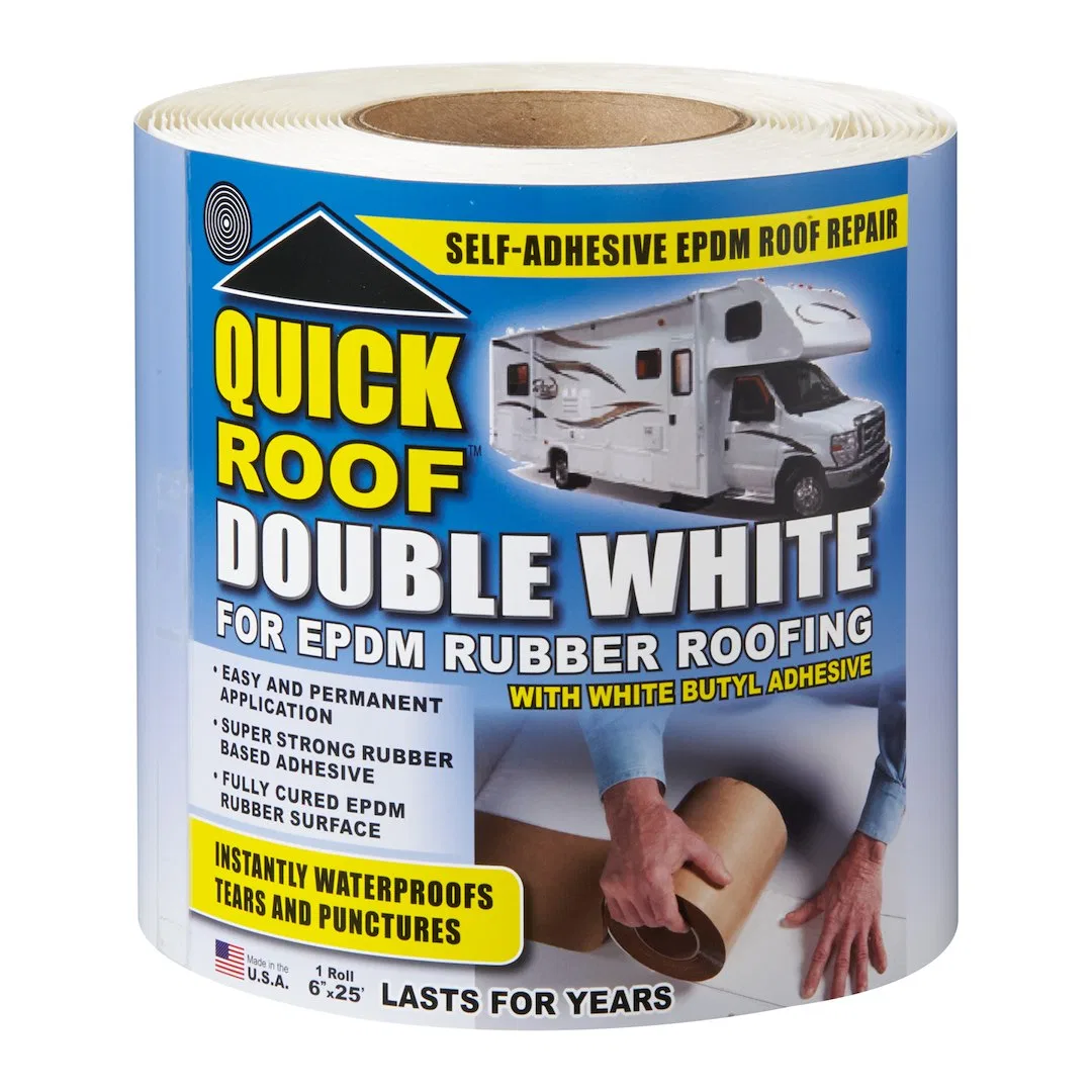 WRQR625 – COFAIR PROD Roof Repair Tape, Butyl Tape 6 Inch Width x 25 Foot Length White